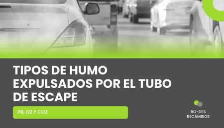 Tipos de humo expulsados por el tubo de escape: Pb, O2 y CO2